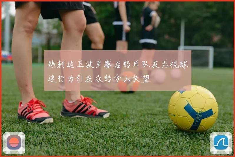 热刺边卫波罗赛后怒斥队友无视球迷行为引发众怒令人失望